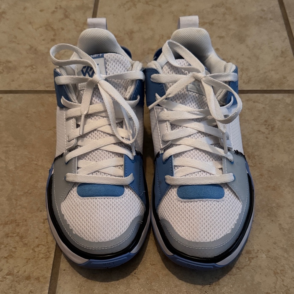 Jordan Kids' White and Blue Sneakers